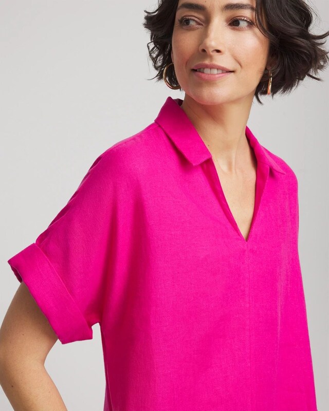 Linen Popover Kaftan Dress - image 4